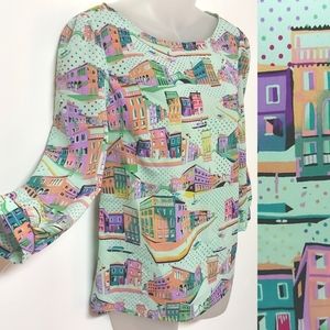 3 for $25- Pink Owl Apparel Venice Blouse, Size Medium